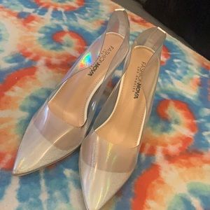 Fashion Nova Clear multicolor heels